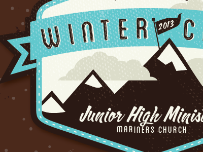 wintercamp badge camp junior high ministry students texture winter
