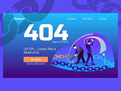 404 Page 404 page dailyui desktop figma