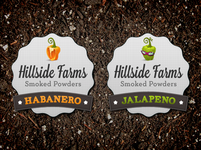 Habanero and Jalapeño Spice Labels label peppers sticker