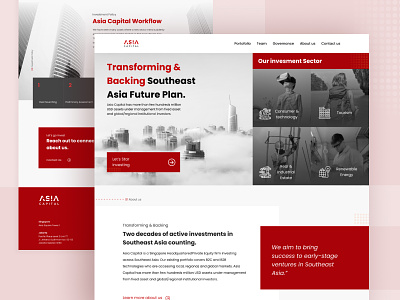 Asia Capital Website capital capital website clean company company profile design desktop fenture home page invest investment landing page ui ux visual design web web design website website design