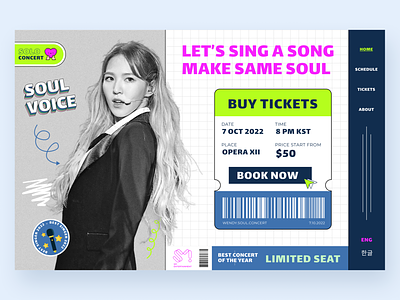 Solo Concert 🎙 Landing Page booking clean concert home page kpop landing page tickets ui ux web design website