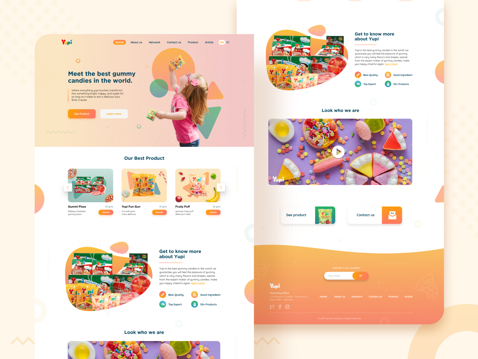 Gummy Candies Home Page by Maulana Reza Prasetya for Agensip UI UX