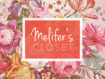 Melifer's Closet branding floral flowers logo pattern vintage