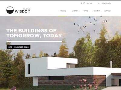 Wisdom architecture branding identity logo minimal sustainable web website