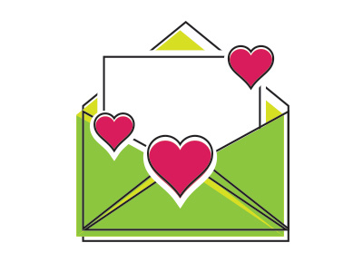 Emai Love icon icon illustration vector