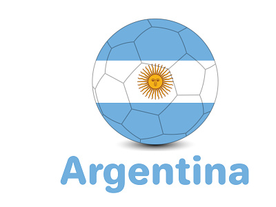 Football Illustration with Argentina Flag argentina ball design fifa fifa 2022 football graphic design illustration messi qatar 2022 qatar worldcup soccer sports vector world cup