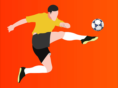 Player kicking soccer illustration design fifa graphic design illustration kick player vector