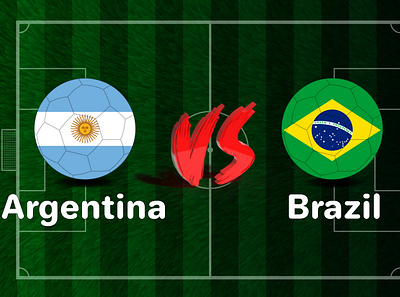 Argentina Vs Brazil For FIFA 2022 argentina brazil design fifa fifa 2022 football graphic design illustration logo qatar 2022 typography vector versus world cup