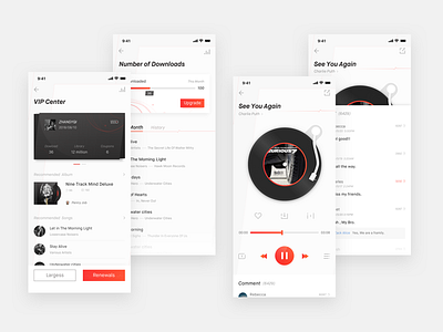 Music VIP Center Redesign music redesign ui