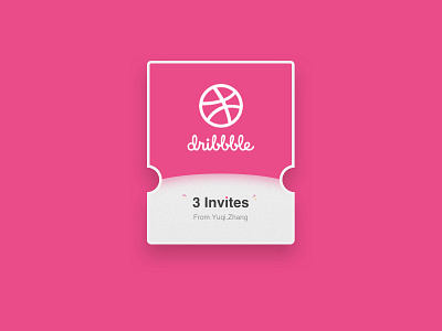 3 Dribbble Invites 3 dribbble invite invites sketch