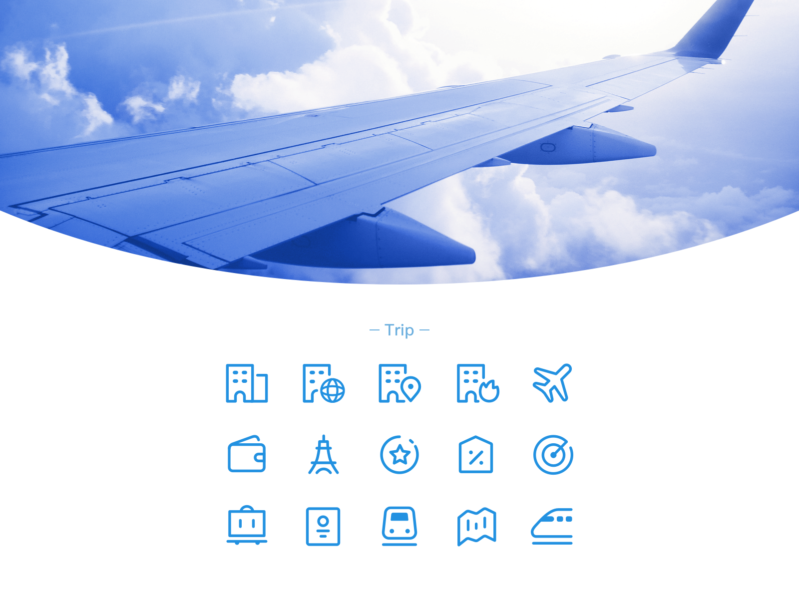 Icon Design icon line sketch trip