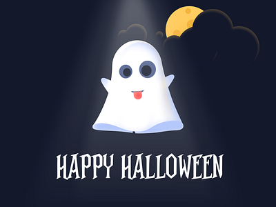 HAPPY HALLOWEEN ghost halloween illustrator