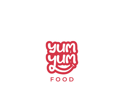 Yum Yum Food Logo Design - تصميم شعار مطعم food logo happy logo logo logo design logos logotype logotypes restaurant logo resturant logo smile logo yum logo