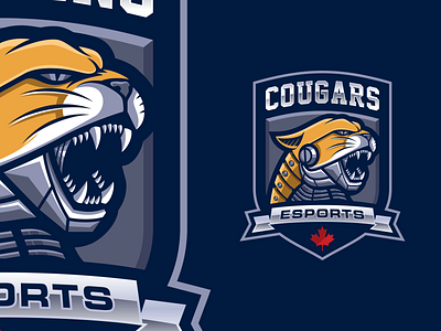 Cougars Esport Logo cougars design esport logo graphic design icon illustration lion logo mascot vector