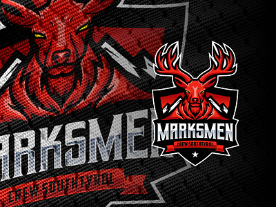 Marksmen Logo Design branding deer design esport logo graphic design icon illustration logo sports vector