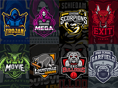 Logo Collection Vol.1 branding collection design esport logo graphic design icon illustration logo logo folio mascot sports logo vector