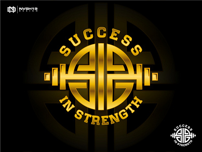 Success In Strength branding design esport logo fit fitness graphic design gym health icon illustration logo sports strength trainer vector