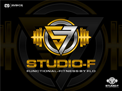 Studio-F bodybuilding branding design fit fitness graphic design gym health icon illustration logo sports strength trainer vector