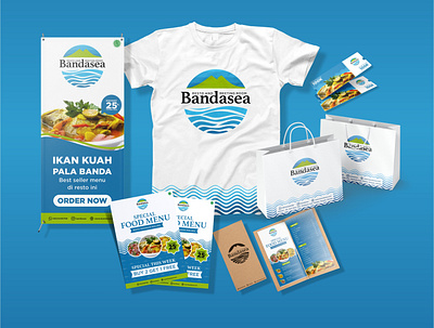 BandaSea brand identity branding culture fish food graphic design indonesia logo nature restaurant sea traditional