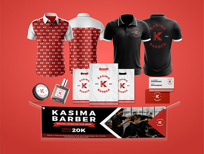 Kasima Barber barber branding cool cutting design graphic design hair handsome icon illustration logo mainly mens sports strong vector