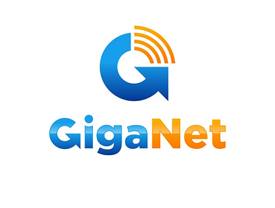 GigaNet branding connect design digital graphic design icon illustration internet logo massal modern monogram sports strong vector wifi