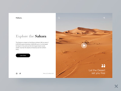 Sahara Desert Landing Page