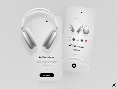 AirPods Max App Concept airpods max app design apple clean concept design dribbble dribbble best shot graphic design grey minimal mobile product shopping app ui ui design uiux design ux ux design