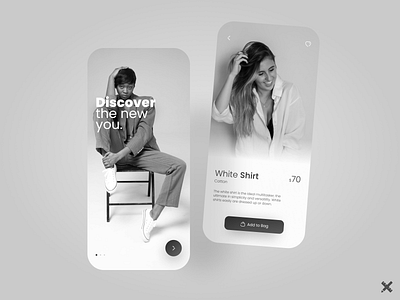 Fashion Shopping App black and white branding clean design dribbble dribbble best shot fashion fashion app graphic design minimal mobile product shopping app typography ui ui design uiux ux ux design uxui