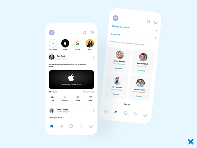 LinkedIn Redesign app app design clean design dribbble dribbble best shot graphic design linkedin minimal mobile product redesign social app ui ui design uiux uiux design ux ux design uxui