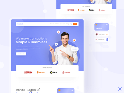 Neo Bank Web Design clean design dribbble dribbble best shot finance fintech landing page minimal money neo bank payment product ui ui design uiux ux ux design web web design website