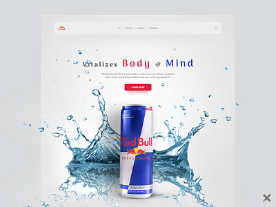 RedBull Landing Page Design