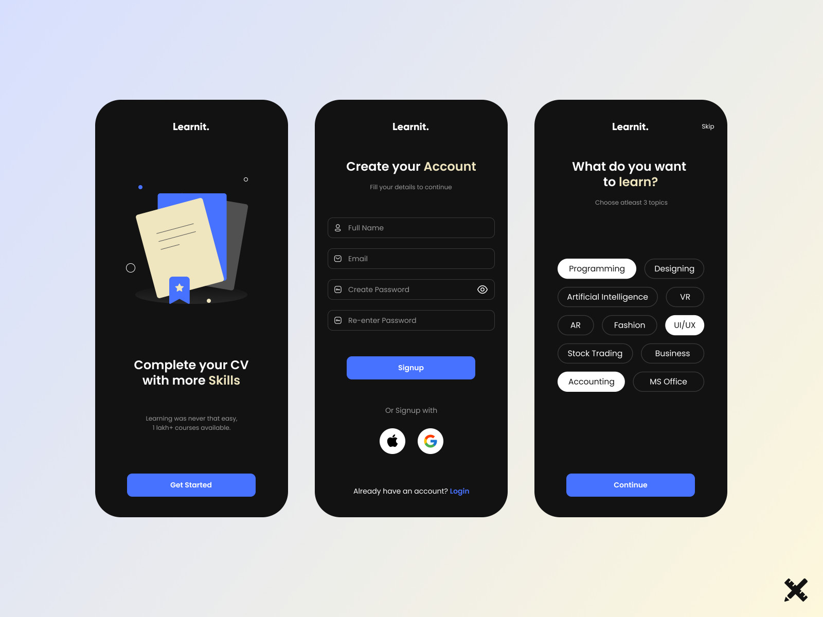 Learning App Design. by Saud Ali on Dribbble