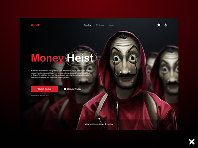 Money Heist Landing Page (Netflix)