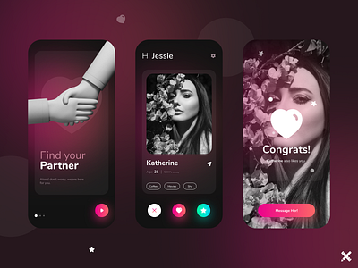 Dating App Design clean colors couples dating app design dribbble dribbble best shot gradients graphic design minimal mobile product typography ui uidesign uiux uiux design ux uxdesign uxui