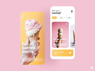 Ice Cream App Design