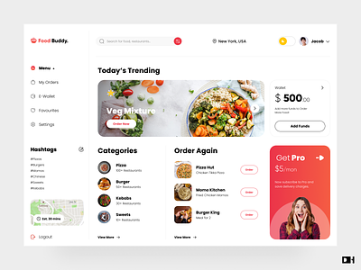 Food Buddy - Food Delivery Web App Design