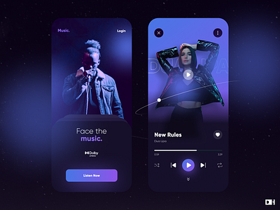 Music App Design app design branding clean colors design dribbble dribbble best shot gradient graphic design mobile music music app product typography ui uiux uiux design ux