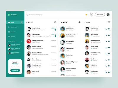 WhatsApp Web App Re-Design app design branding clean colors design dribbble dribbble best shot minimal product typography ui uidesign uiux uiux design ux uxdesign web web app whatsapp whatsapp web