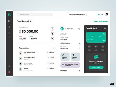 Fi Bank Web App Design