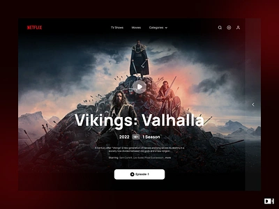 Vikings: Valhalla Netflix Web Design branding colors dark design dribbble dribbble best shot graphic design netflix product typography ui uidesign ux uxdesign vikings web web app webdesign