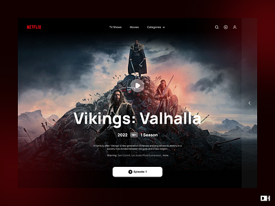 Vikings: Valhalla Netflix Web Design