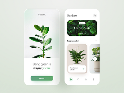 Plants Shopping App Design app appdesign branding clean colors design dribbble dribbble best shot mobile plants product typography ui uidesign uiux ux uxdesign uxui