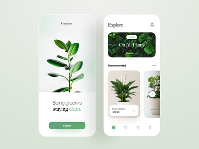 Plants Shopping App Design