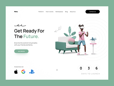 Virtual Reality Landing Page Design