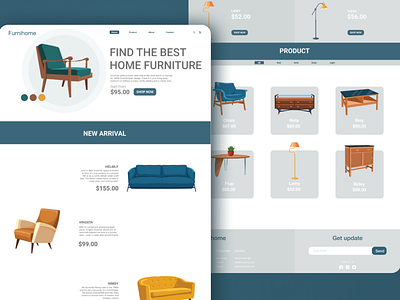 Furnihome - Furniture Website Design furniture furniture website interface ui ux website