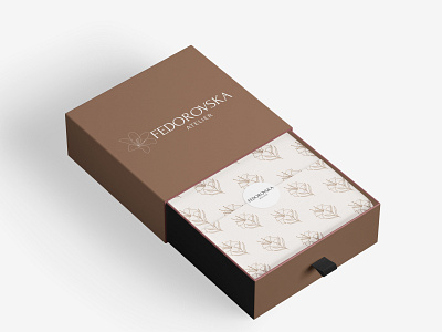 Fedorovska atelier box branding graphic design logo packagin pattern