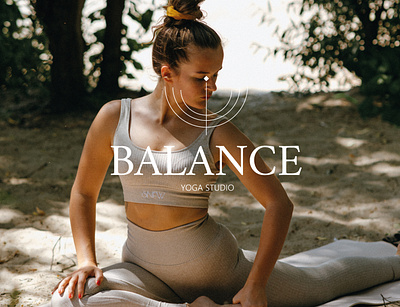 Balance yoga studio branding graphic design logo