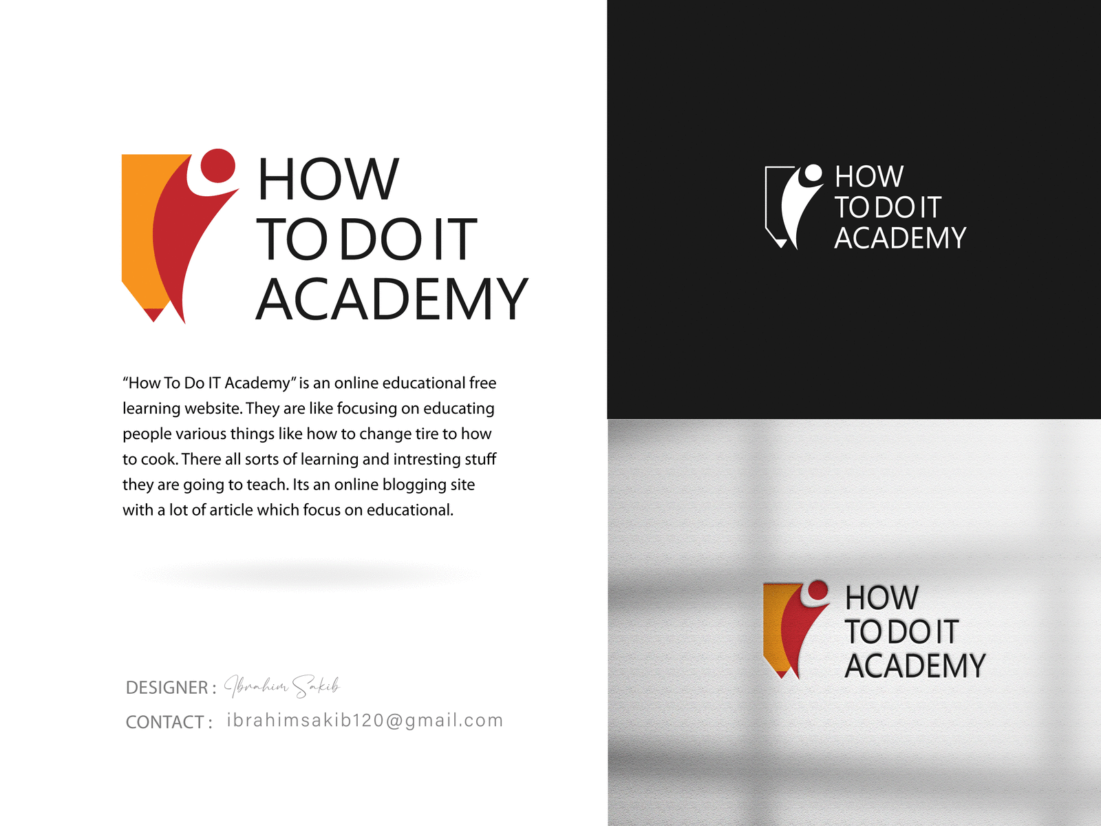 Online Educational Academy Logo Design