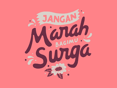 Jangan Marah branding handlettering illustration inspiration lettering merch design skitchism t shirt typography vintage