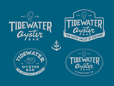 Tidewater Oyster Bar branding handlettering illustration inspiration lettering merch design skitchism t shirt typography vintage